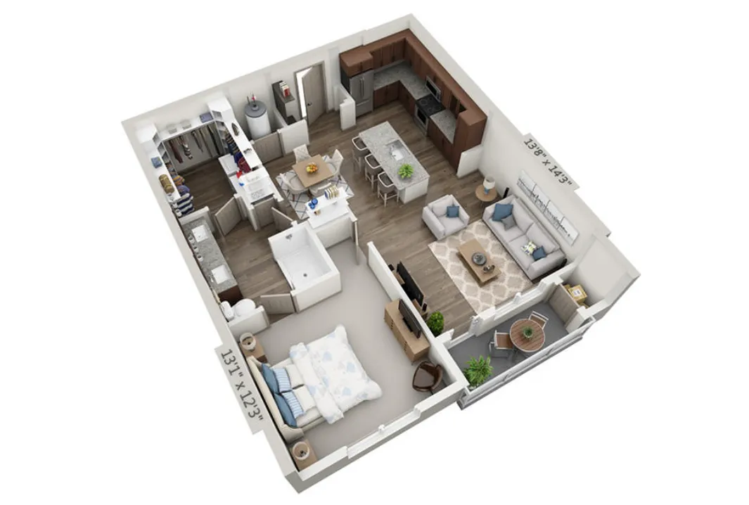 Overture Highlands 55+ Arlington Apartment Floorplan 4