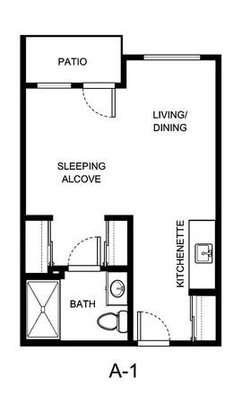 Pinewood Hills Senior Living Flower Mound Floorplan 1