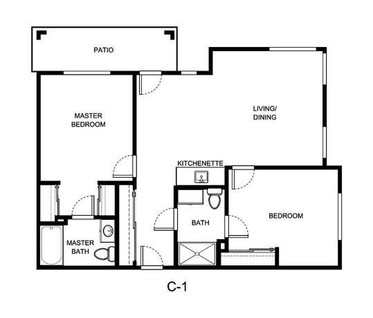 Pinewood Hills Senior Living Flower Mound Floorplan 3