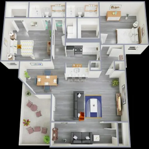 Prescott Park Apartment Homes Fort Worth FloorPlan 6