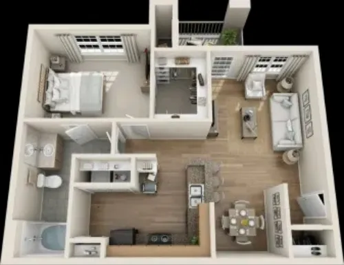 Providence Place Apartment Homes Denton FloorPlan 1