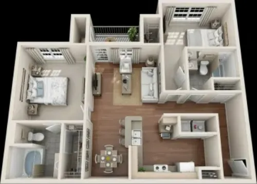 Providence Place Apartment Homes Denton FloorPlan 2