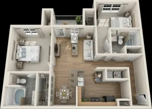 Providence Place Apartment Homes Denton FloorPlan 3