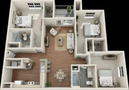 Providence Place Apartment Homes Denton FloorPlan 5