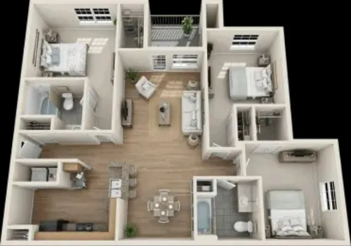 Providence Place Apartment Homes Denton FloorPlan 6