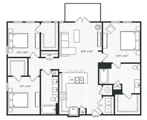 Railyard Modern Living Denton FloorPlan 17