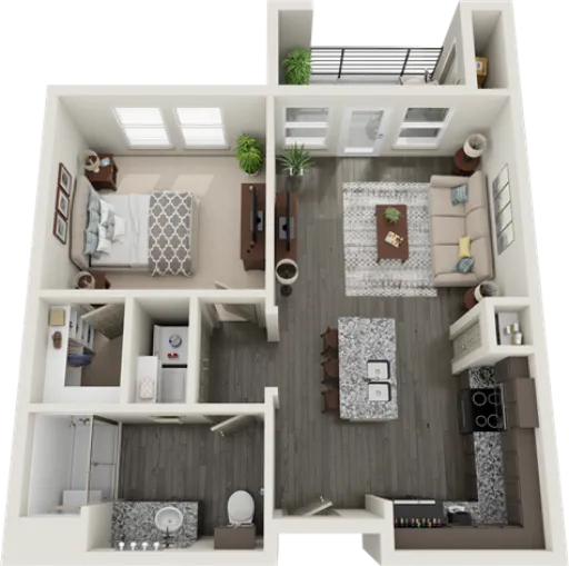 RiverWalk Flats Flower Mound Floorplan 1