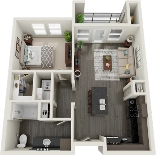 RiverWalk Flats Flower Mound Floorplan 2