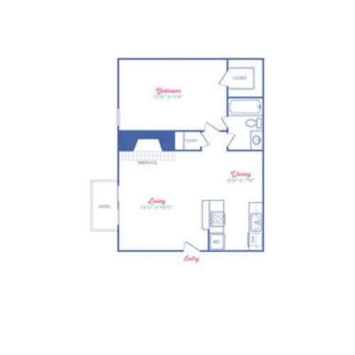 Sagamore Apartment Homes Benbrook floor plan 1