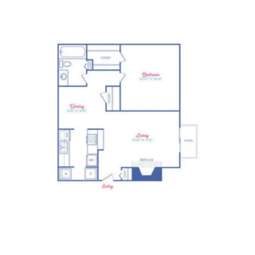 Sagamore Apartment Homes Benbrook floor plan 10