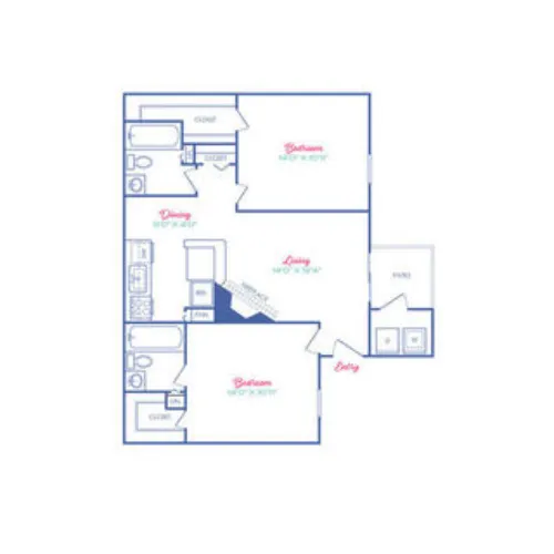 Sagamore Apartment Homes Benbrook floor plan 14
