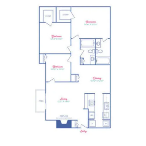 Sagamore Apartment Homes Benbrook floor plan 20