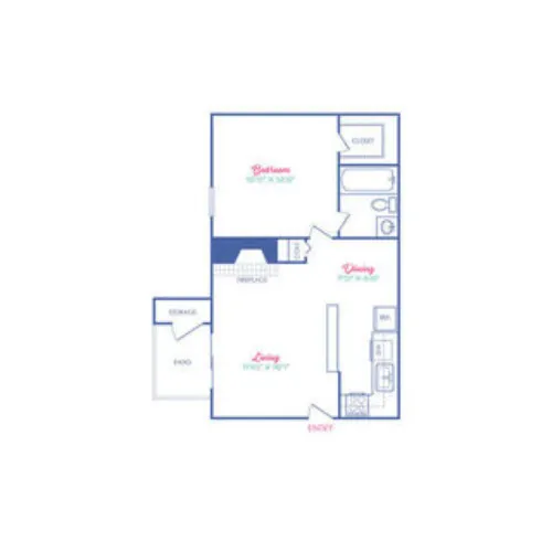 Sagamore Apartment Homes Benbrook floor plan 3