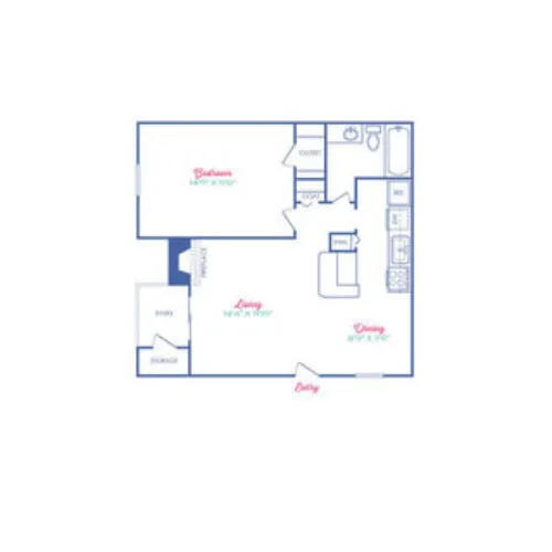 Sagamore Apartment Homes Benbrook floor plan 4