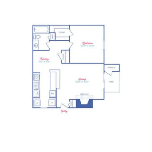 Sagamore Apartment Homes Benbrook floor plan 6