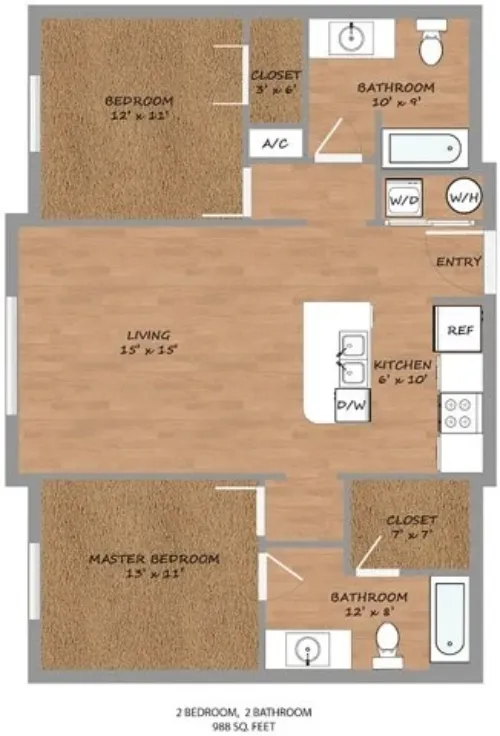 Seven Twelve Lofts Denton FloorPlan 3