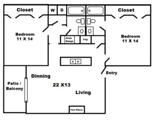 Spring Lake Village Apartments Haltom City Floorplan 4