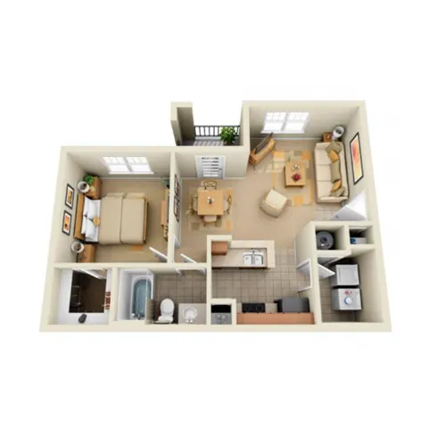The Atlantic Station Fort Worth Floorplan 1
