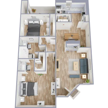 The Blakely Apartments Arlington Floorplan 6