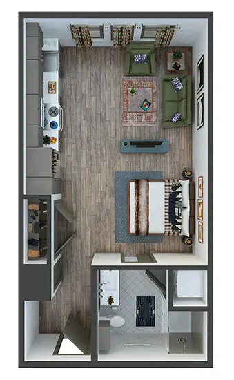 The Bowery at Southside Fort Worth Floorplan 1