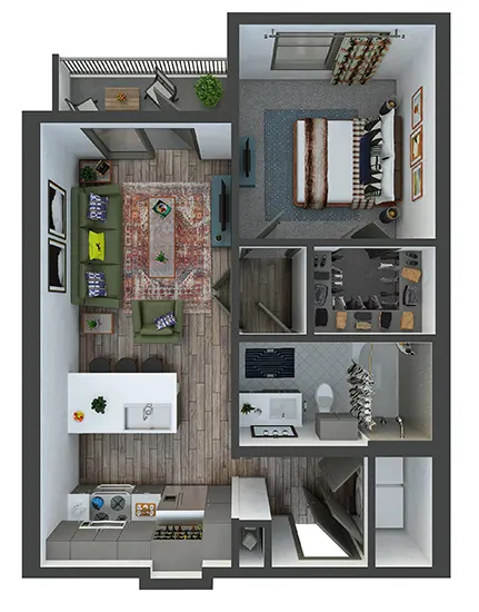 The Bowery at Southside Fort Worth Floorplan 2