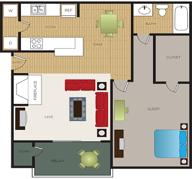 The Brittany Fort Worth Floorplan 1