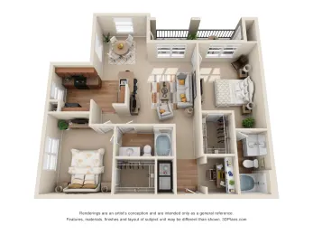 The Canyons Apartments Fort Worth Floorplan 10