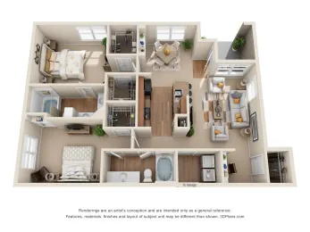 The Canyons Apartments Fort Worth Floorplan 11