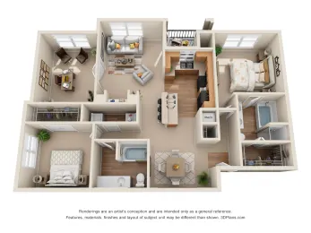 The Canyons Apartments Fort Worth Floorplan 12