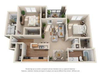 The Canyons Apartments Fort Worth Floorplan 13
