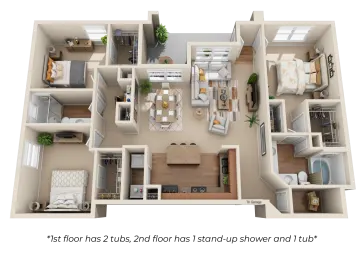 The Canyons Apartments Fort Worth Floorplan 15