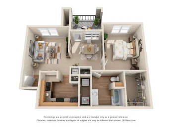 The Canyons Apartments Fort Worth Floorplan 2