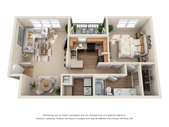 The Canyons Apartments Fort Worth Floorplan 4