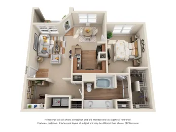 The Canyons Apartments Fort Worth Floorplan 5
