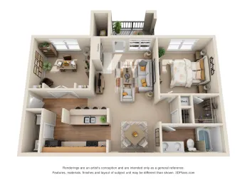 The Canyons Apartments Fort Worth Floorplan 6