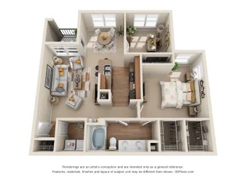 The Canyons Apartments Fort Worth Floorplan 7
