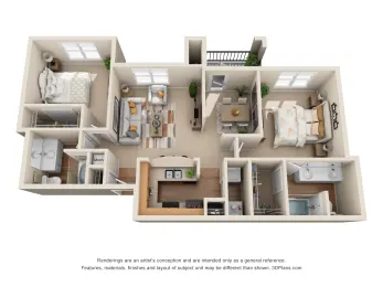 The Canyons Apartments Fort Worth Floorplan 9