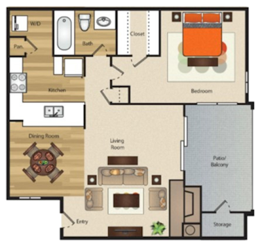 The Crosby Fort Worth Floorplan 1