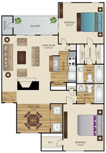 The Crosby Fort Worth Floorplan 6