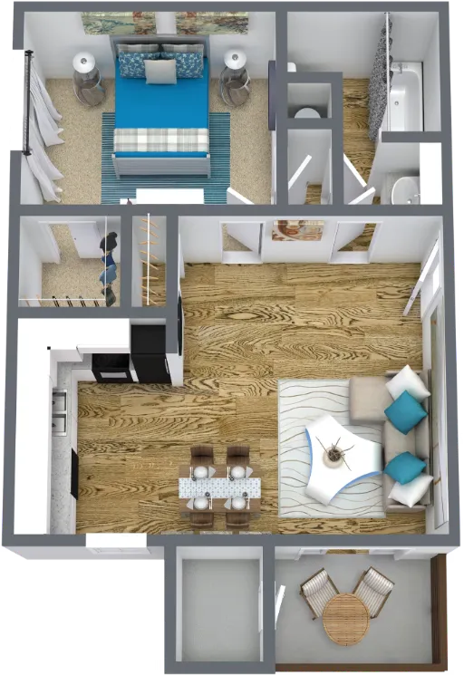 The District on Collins Arlington Floorplan 1