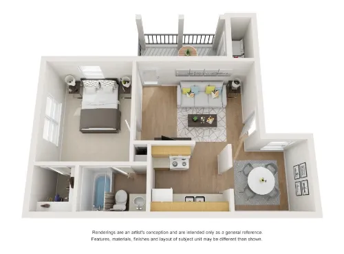 The Griffin Apartments Fort Worth Floorplan 1