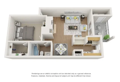 The Griffin Apartments Fort Worth Floorplan 5