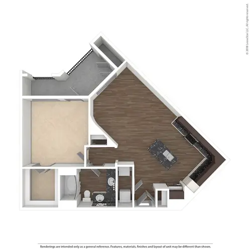 The Hadley Riverside Fort Worth Floorplan 1