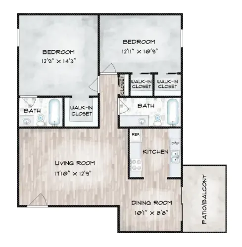 The Hayes Apartments Fort Worth Floorplan 10