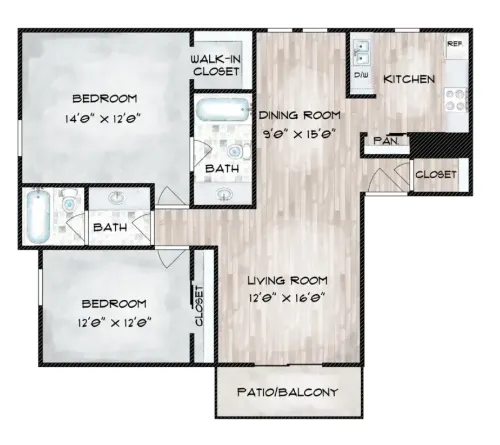 The Hayes Apartments Fort Worth Floorplan 11