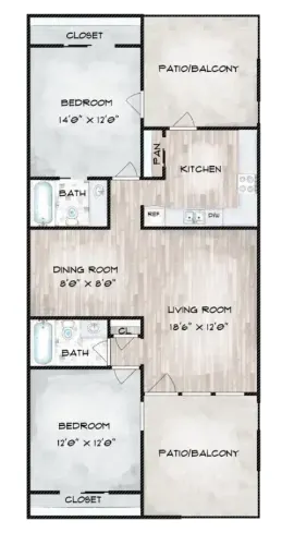 The Hayes Apartments Fort Worth Floorplan 13