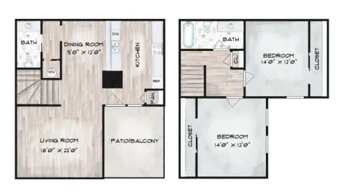 The Hayes Apartments Fort Worth Floorplan 15