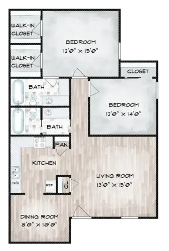 The Hayes Apartments Fort Worth Floorplan 16
