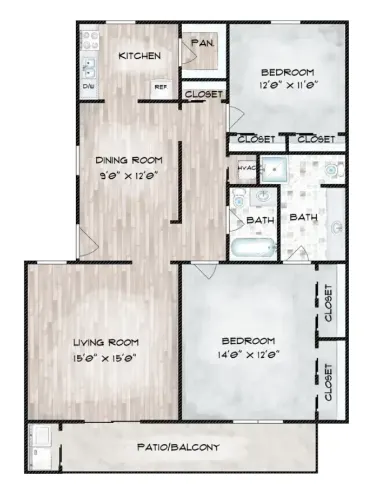 The Hayes Apartments Fort Worth Floorplan 18