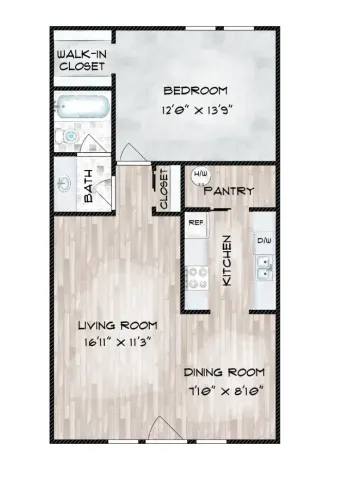 The Hayes Apartments Fort Worth Floorplan 2